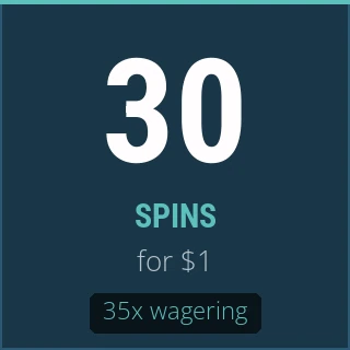 Fiche : 30 spins pour $1, 35x wagering