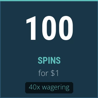 Fiche : 100 spins pour $1, 40x wagering