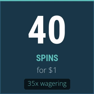Fiche : 40 spins pour $1, 35x wagering