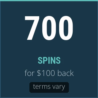 Fiche : 700 spins pour $100 back, terms vary